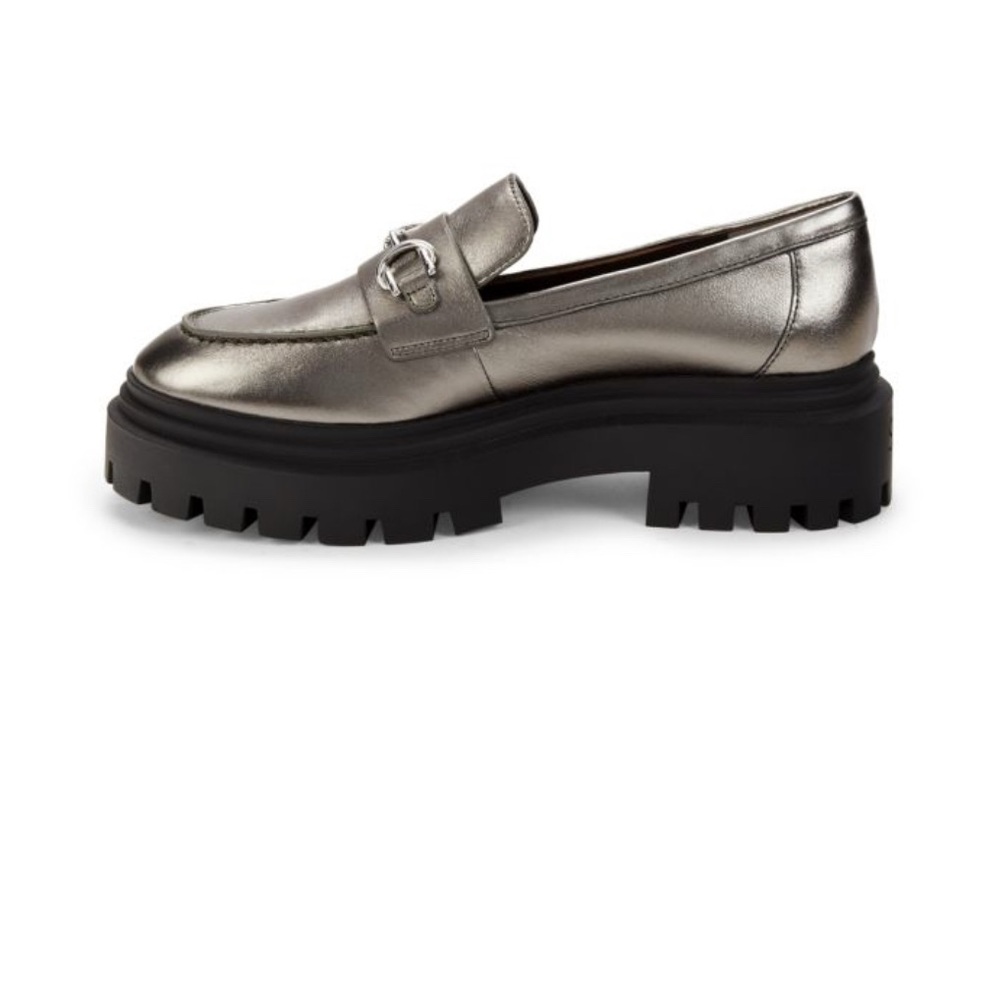 Stuart Weitzman Owen Metallic Chunky Platform Loafers